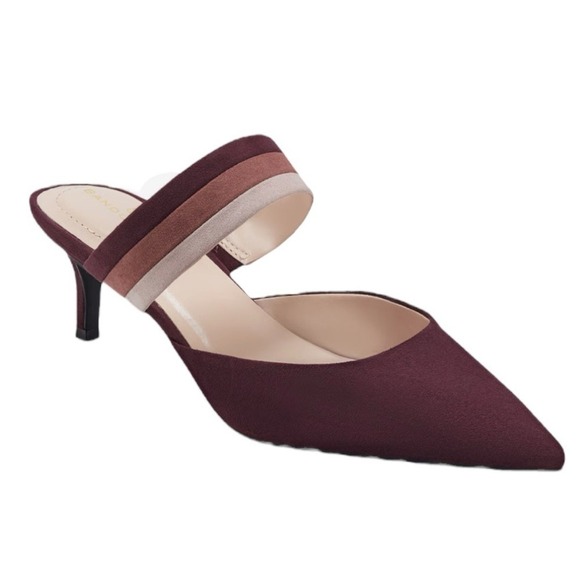 Bandolino Shoes - Bandolino Women's Red Marelli Pointed Toe Kitten Heel‎ Mule Size 9.5